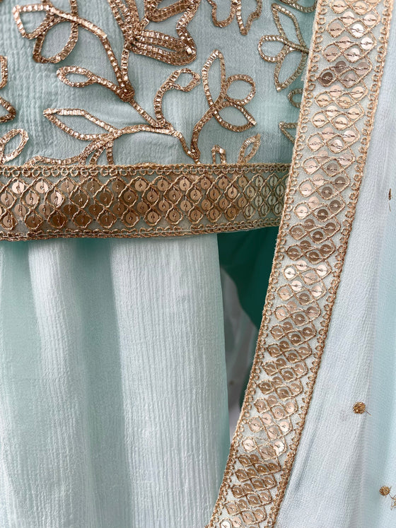 Gotta Detail Salwar Suit Blue