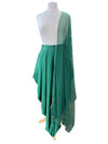 Satin Dhoti Emerald Green