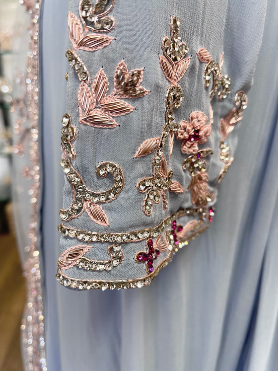 Georgette Anarkali Blue