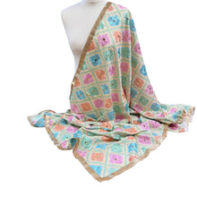  Phulkari Dupatta -White Base