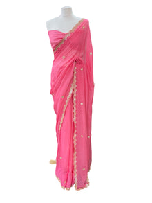  Daisy Organza Sari Pink