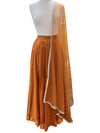 Silk Skirt with Net Dupatta Rust