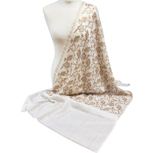  Cream Embroidered Shawl