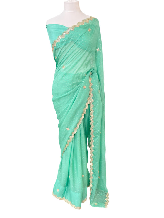 Daisy Organza Sari Ocean