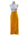 Dhoti Skirt with Embroidery Yellow