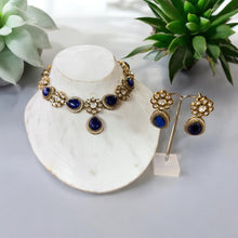  Royal Blue American Diamond Set