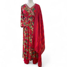  Floral Printed Trouser Suit Red