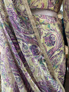 Printed Gararah with Pallu Lilac