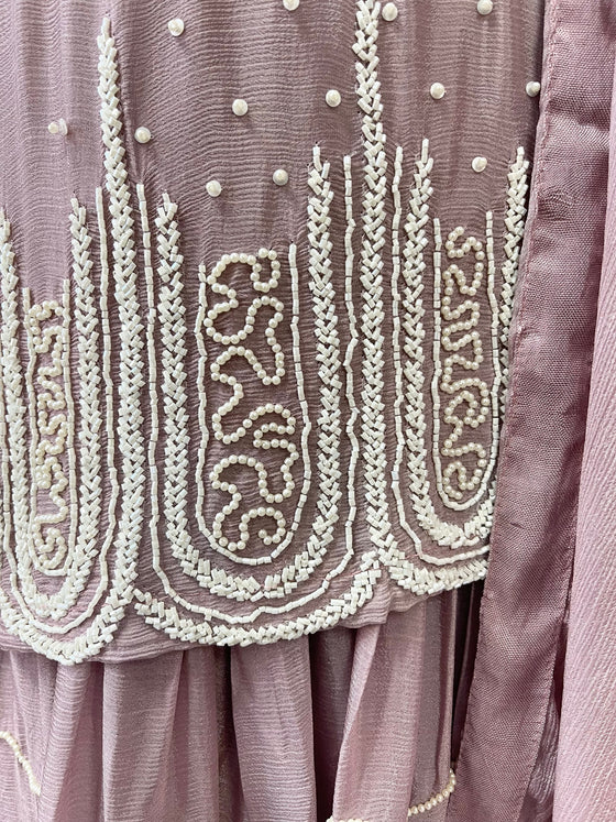 Gharara Suit Mauve