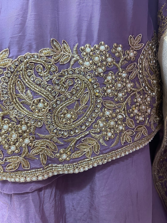 Unstitched Embroidered Suit Dusky Lilac