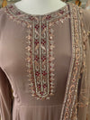 Georgette Anarkali Mauve