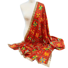  Phulkari Dupatta- Red