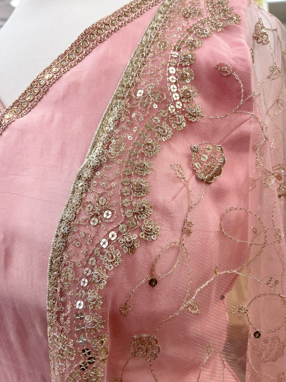 Silk Pajami Suit Peach