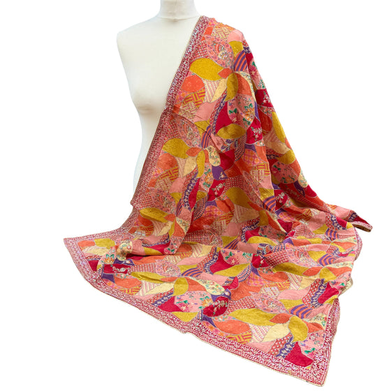 Multi Coloured Crepe Dupatta