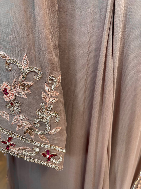 Georgette Anarkali Mauve