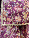 Printed Gararah Suit Plum