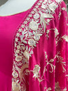 Georgette Anarkali with Embroidered Dupatta Pink