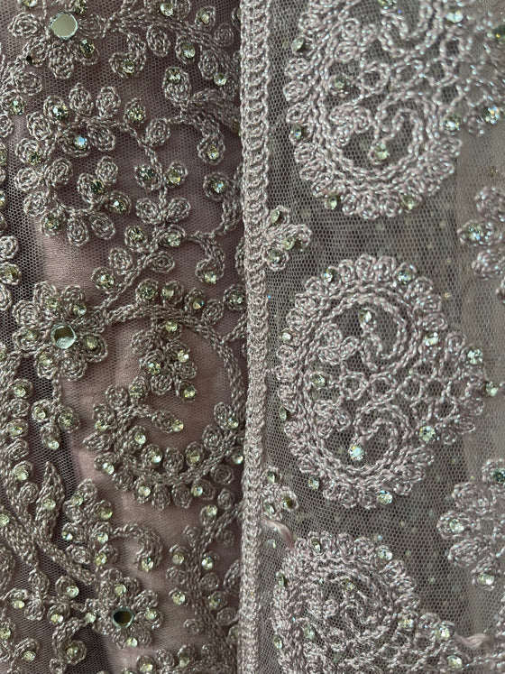 Nyra Embellished Trouser Suit Dusky Lilac