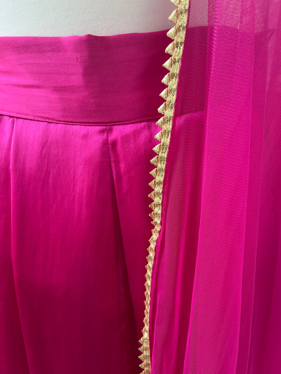 Satin Dhoti Pink