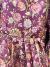 Printed Gararah Suit Plum