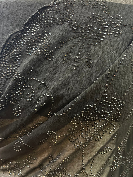 Black Georgette Sequin Saree