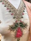 Embroidered Silk Unstitched Suit Ivory