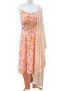 Printed Georgette Anarkali Peach