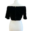 Velvet Black Off Shoulder Blouse-12