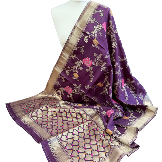 Banarsi Purple Dupatta