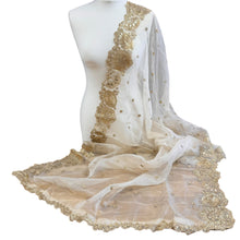  Light Gold Organza Dupatta