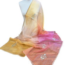  Pastel Ombre Organza Dupatta