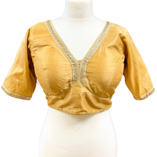  Golden Raw Silk Blouse